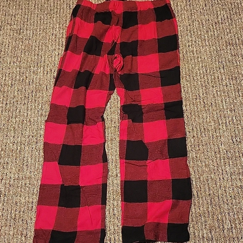BUNDLE Plaid Pajama Bottoms - Black, White, Red - Picture 5 of 8